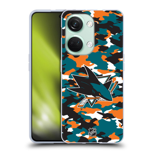 NHL San Jose Sharks Camouflage Soft Gel Case for OnePlus Nord 3 5G