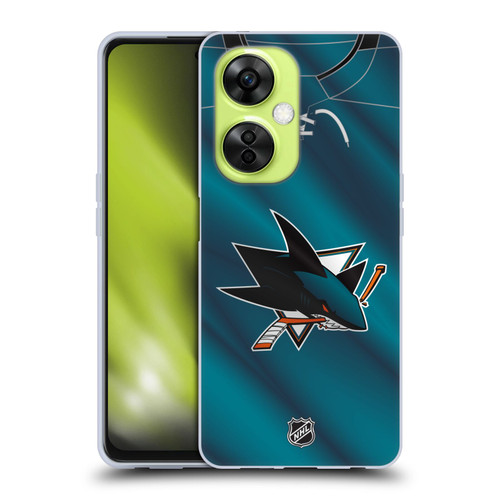 NHL San Jose Sharks Jersey Soft Gel Case for OnePlus Nord CE 3 Lite 5G