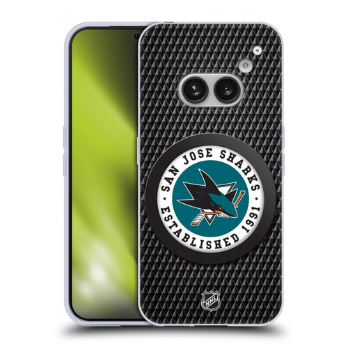 NHL San Jose Sharks Puck Texture Soft Gel Case for Nothing Phone (2a)