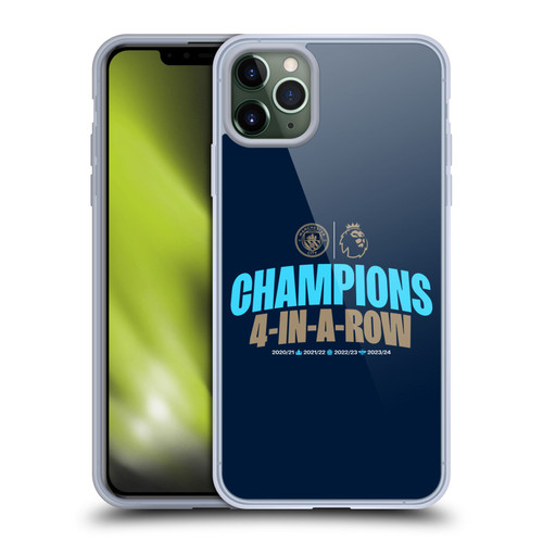 Manchester City Man City FC 2024 Premier League Champions 4 In A Row Dark Soft Gel Case for Apple iPhone 11 Pro Max Manchester City Man City FC 2024 Premier League Champions 4 In A Row Dark Soft Gel Case for Apple iPhone 11 Pro Max