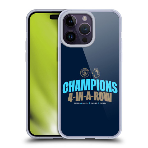 Manchester City Man City FC 2024 Premier League Champions 4 In A Row Dark Soft Gel Case for Apple iPhone 14 Pro Max Manchester City Man City FC 2024 Premier League Champions 4 In A Row Dark Soft Gel Case for Apple iPhone 14 Pro Max