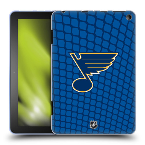 NHL St Louis Blues Net Pattern Soft Gel Case for Amazon Fire HD 8/Fire HD 8 Plus 2020