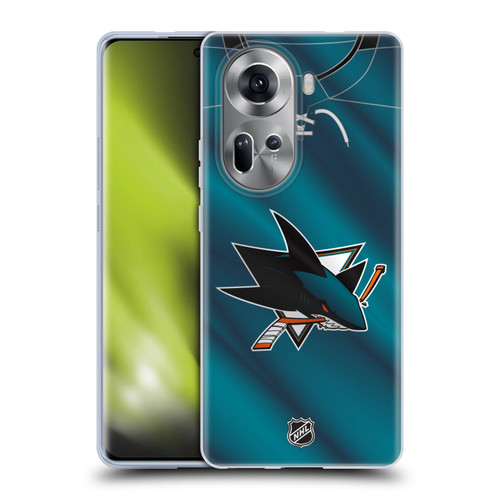 NHL San Jose Sharks Jersey Soft Gel Case for OPPO Reno11
