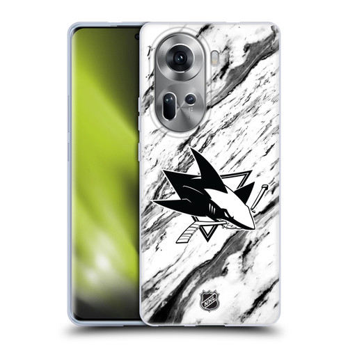 NHL San Jose Sharks Marble Soft Gel Case for OPPO Reno11