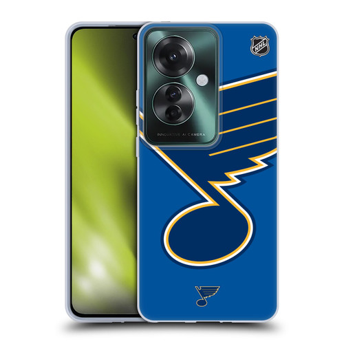 NHL St Louis Blues Oversized Soft Gel Case for OPPO Reno11 F 5G / F25 Pro 5G