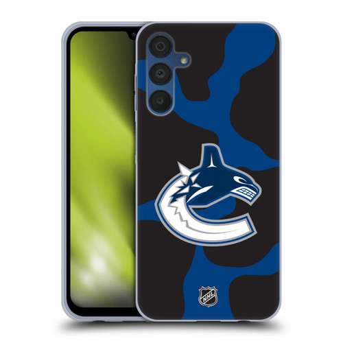 NHL Vancouver Canucks Cow Pattern Soft Gel Case for Samsung Galaxy A15
