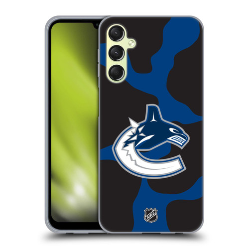 NHL Vancouver Canucks Cow Pattern Soft Gel Case for Samsung Galaxy A24 4G / M34 5G