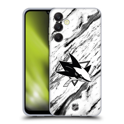 NHL San Jose Sharks Marble Soft Gel Case for Samsung Galaxy A25 5G