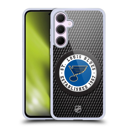 NHL St Louis Blues Puck Texture Soft Gel Case for Samsung Galaxy A35 5G