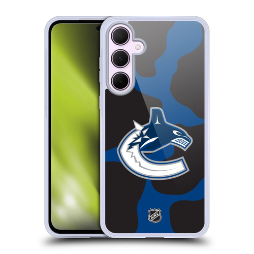 NHL Vancouver Canucks Cow Pattern Soft Gel Case for Samsung Galaxy A35 5G