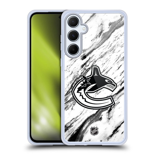 NHL Vancouver Canucks Marble Soft Gel Case for Samsung Galaxy A55 5G