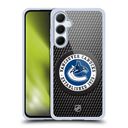 NHL Vancouver Canucks Puck Texture Soft Gel Case for Samsung Galaxy A55 5G