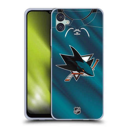 NHL San Jose Sharks Jersey Soft Gel Case for Samsung Galaxy M04 5G / A04e