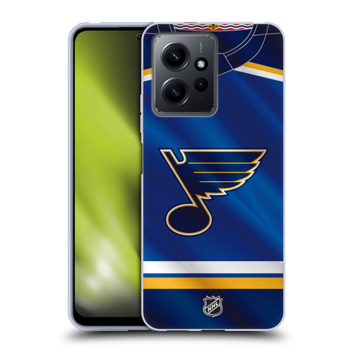 NHL St Louis Blues Jersey Soft Gel Case for Xiaomi Redmi Note 12 4G