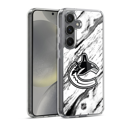 NHL Vancouver Canucks Marble Soft Gel Case for Samsung Galaxy S24 5G & MagSafe