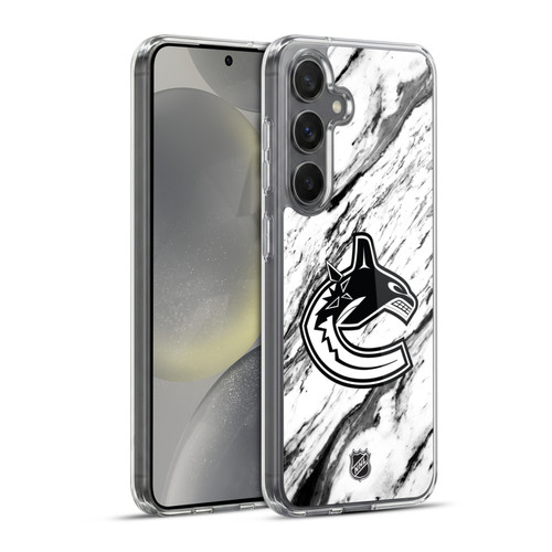 NHL Vancouver Canucks Marble Soft Gel Case for Samsung Galaxy S24+ 5G & MagSafe