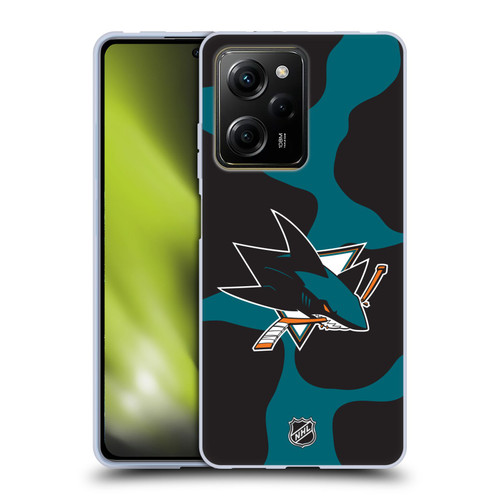 NHL San Jose Sharks Cow Pattern Soft Gel Case for Xiaomi Redmi Note 12 Pro 5G