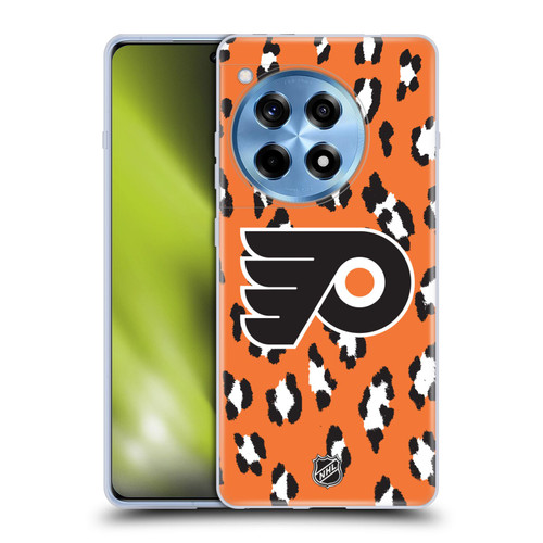 NHL Philadelphia Flyers Leopard Pattern Soft Gel Case for OnePlus 12R