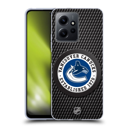 NHL Vancouver Canucks Puck Texture Soft Gel Case for Xiaomi Redmi Note 12 4G
