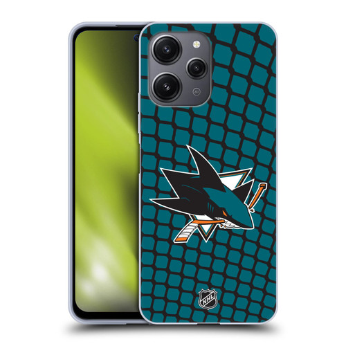 NHL San Jose Sharks Net Pattern Soft Gel Case for Xiaomi Redmi 12