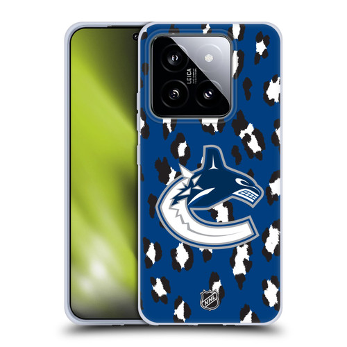 NHL Vancouver Canucks Leopard Patten Soft Gel Case for Xiaomi 14