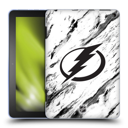 NHL Tampa Bay Lightning Marble Soft Gel Case for Amazon Fire HD 8/Fire HD 8 Plus 2020