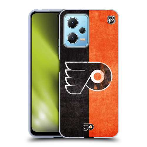 NHL Philadelphia Flyers Half Distressed Soft Gel Case for Xiaomi Redmi Note 12 5G