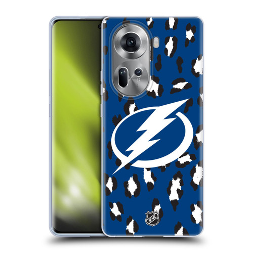 NHL Tampa Bay Lightning Leopard Patten Soft Gel Case for OPPO Reno11