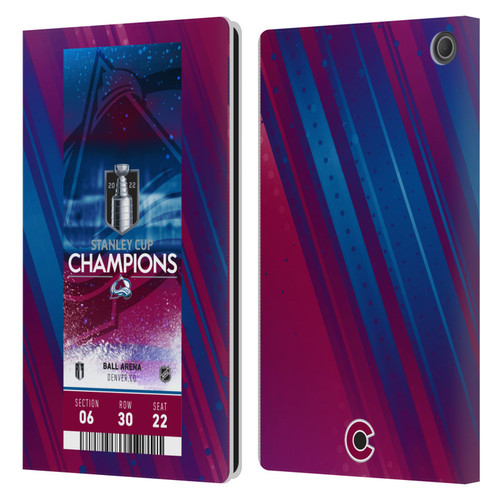NHL 2022 Stanley Cup Champions Colorado Avalanche Ticket Leather Book Wallet Case Cover For Amazon Fire Max 11 2023