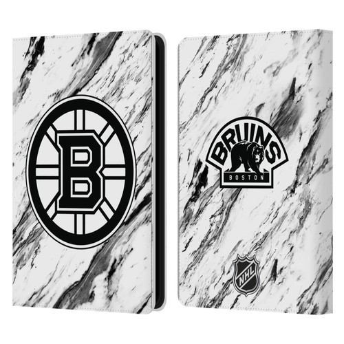 NHL Boston Bruins Marble Leather Book Wallet Case Cover For Amazon Kindle Paperwhite 5 (2021)