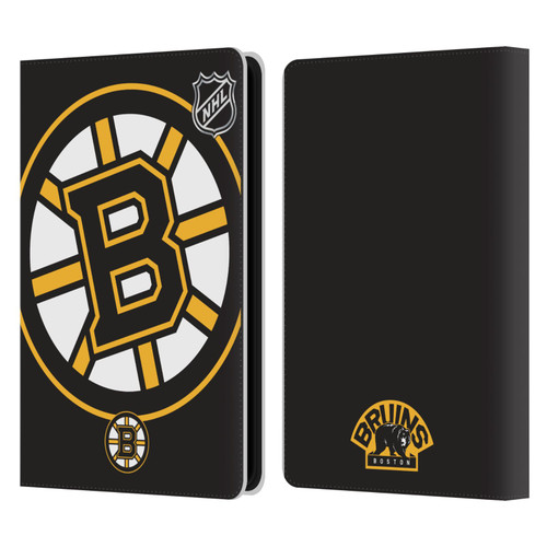 NHL Boston Bruins Oversized Leather Book Wallet Case Cover For Amazon Kindle Paperwhite 5 (2021)