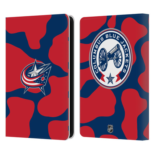 NHL Columbus Blue Jackets Cow Pattern Leather Book Wallet Case Cover For Amazon Kindle 11th Gen 6in 2022