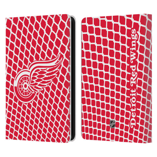 NHL Detroit Red Wings Net Pattern Leather Book Wallet Case Cover For Amazon Kindle 11th Gen 6in 2022