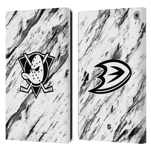 NHL Anaheim Ducks Marble Leather Book Wallet Case Cover For Amazon Fire HD 10 / Plus 2021