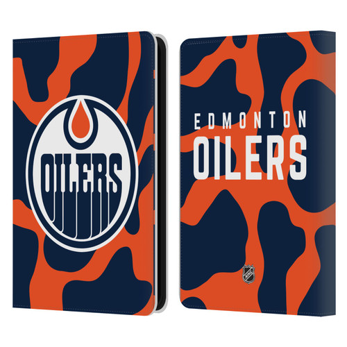 NHL Edmonton Oilers Cow Pattern Leather Book Wallet Case Cover For Amazon Kindle 11th Gen 6in 2022