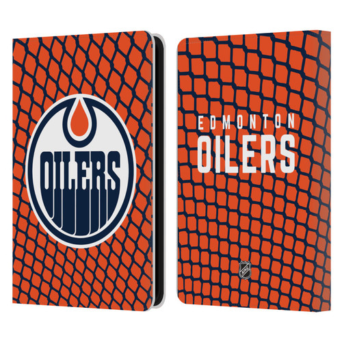 NHL Edmonton Oilers Net Pattern Leather Book Wallet Case Cover For Amazon Kindle 11th Gen 6in 2022