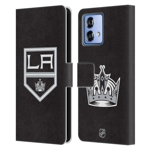 NHL Los Angeles Kings Plain Leather Book Wallet Case Cover For Motorola Moto G84 5G