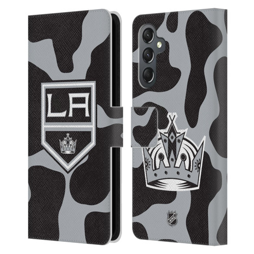 NHL Los Angeles Kings Cow Pattern Leather Book Wallet Case Cover For Samsung Galaxy A25 5G