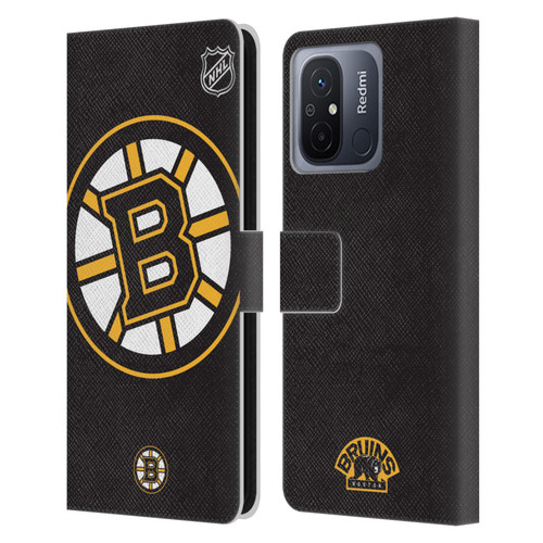 NHL Boston Bruins Oversized Leather Book Wallet Case Cover For Xiaomi Redmi 12C