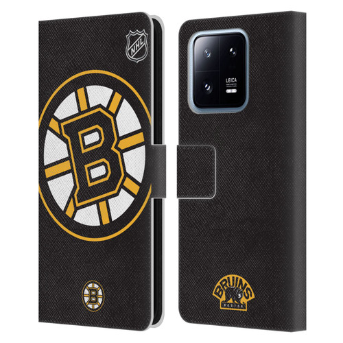 NHL Boston Bruins Oversized Leather Book Wallet Case Cover For Xiaomi 13 Pro 5G