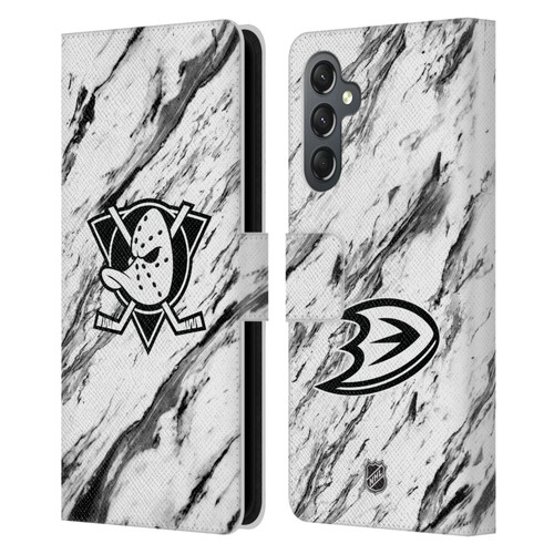 NHL Anaheim Ducks Marble Leather Book Wallet Case Cover For Samsung Galaxy A25 5G