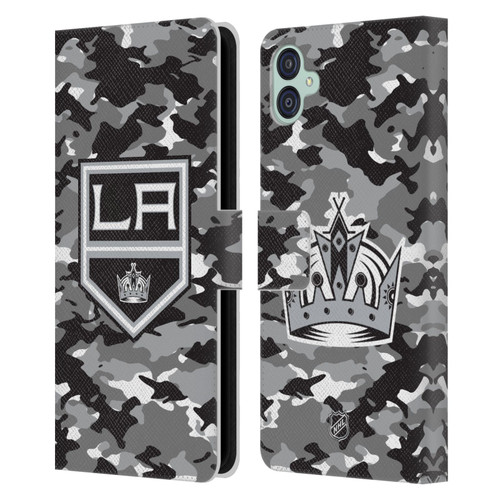 NHL Los Angeles Kings Camouflage Leather Book Wallet Case Cover For Samsung Galaxy M04 5G / A04e