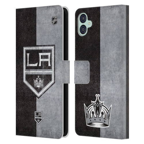 NHL Los Angeles Kings Half Distressed Leather Book Wallet Case Cover For Samsung Galaxy M04 5G / A04e