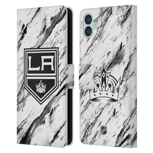 NHL Los Angeles Kings Marble Leather Book Wallet Case Cover For Samsung Galaxy M04 5G / A04e