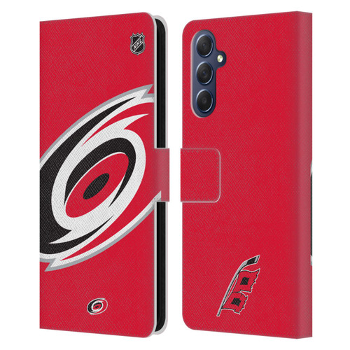 NHL Carolina Hurricanes Oversized Leather Book Wallet Case Cover For Samsung Galaxy M54 5G