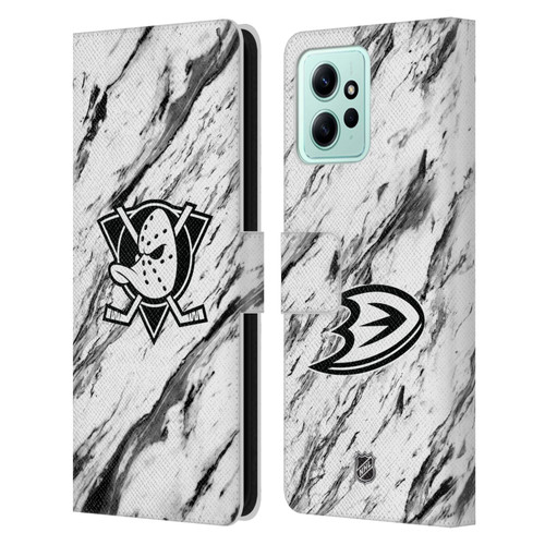 NHL Anaheim Ducks Marble Leather Book Wallet Case Cover For Xiaomi Redmi 12