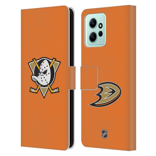 NHL Anaheim Ducks Plain Leather Book Wallet Case Cover For Xiaomi Redmi 12