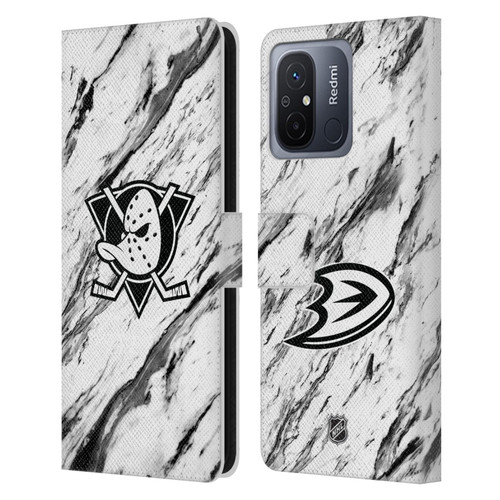 NHL Anaheim Ducks Marble Leather Book Wallet Case Cover For Xiaomi Redmi 12C
