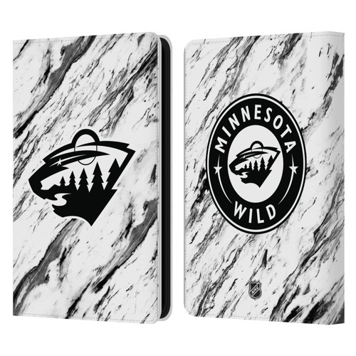 NHL Minnesota Wild Marble Leather Book Wallet Case Cover For Amazon Kindle 11th Gen 6in 2022