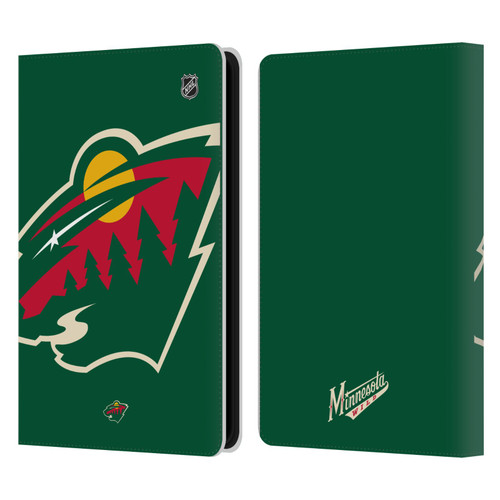 NHL Minnesota Wild Oversized Leather Book Wallet Case Cover For Amazon Kindle Paperwhite 5 (2021)